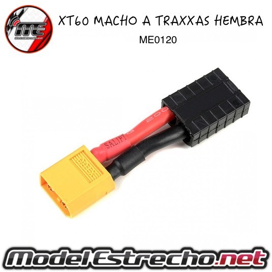 CONVERSOR XT60 MACHO A TRAXXAS HEMBRA