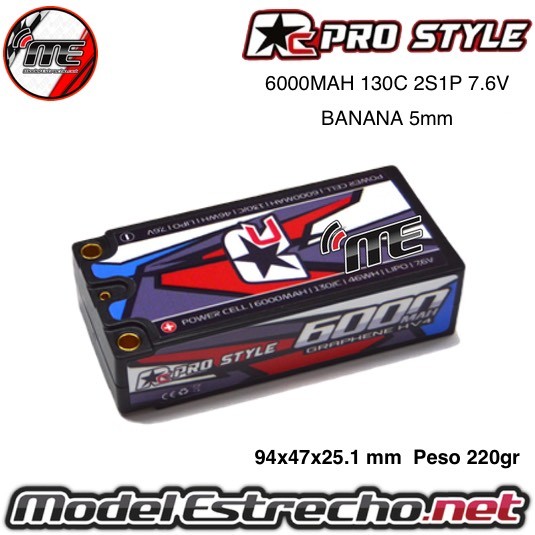 BATERIA RC PRO STYLE SHORTY 6000