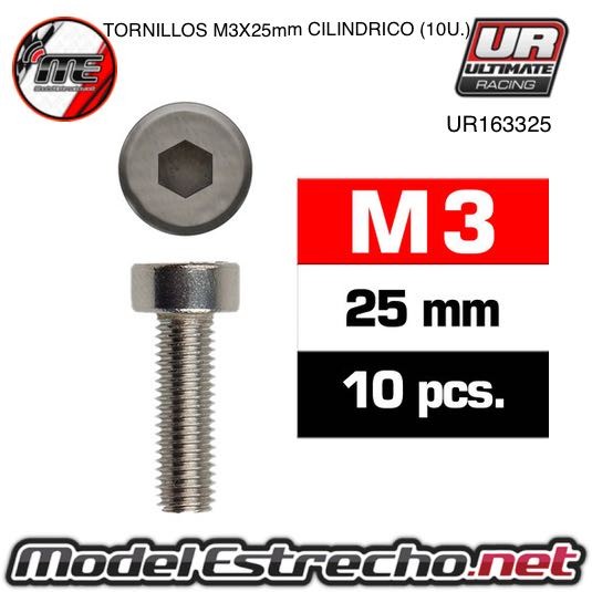 TORNILLOS M3x25mm  (10U.)   Ref: UR163325