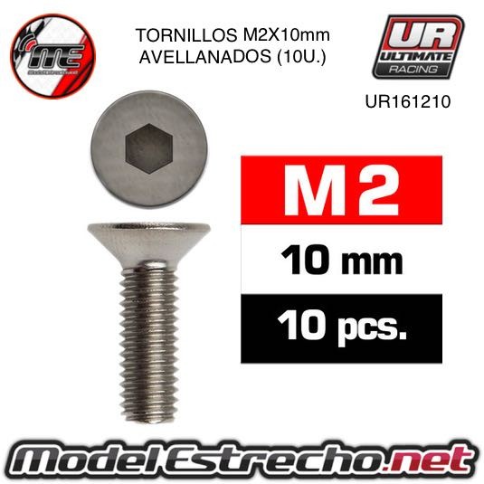 TORNILLOS M2X10MM AVELLANADO  Ref: UR161210