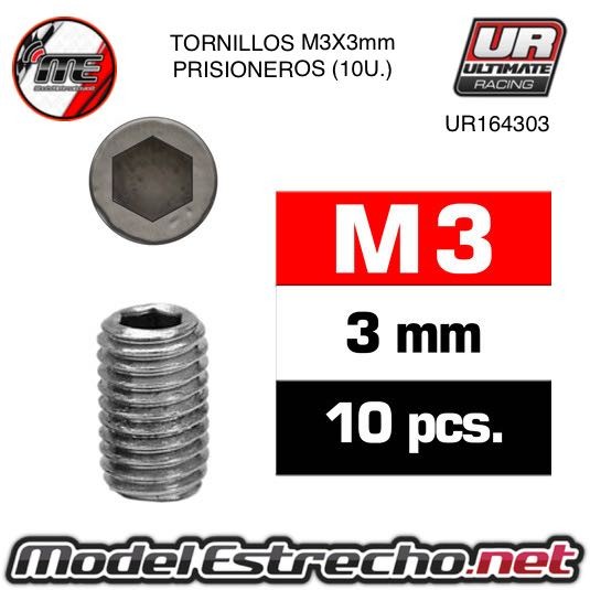 TORNILLOS M3X3 PRISIONERO (10U.)  Ref: UR164303