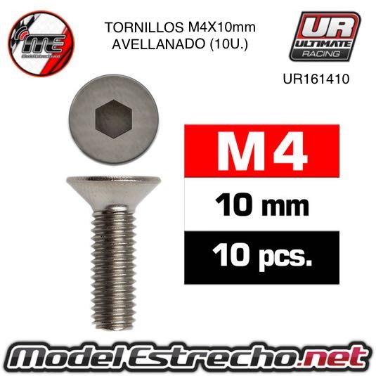 TORNILLOS M4x10mm AVELLANADOS (10U.)   Ref: UR161410