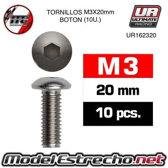 TORNILLOS SIG M3x20mm BOTON (10U.)   Ref: UR162320