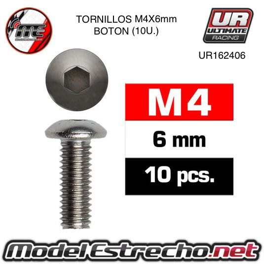 TORNILLOS M4X6MM BOTON   Ref: UR162406