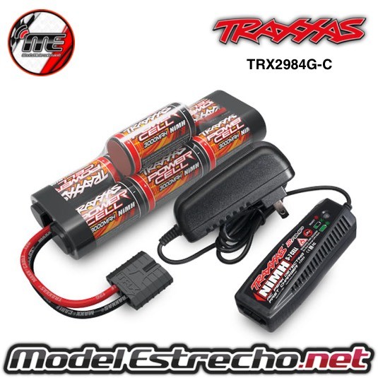 TRAXXAS BATTERY/CHARGER COMPLETER PACK 2969 CHARGER/2926X HUMP BATTERY  Ref: TRX2984G-C