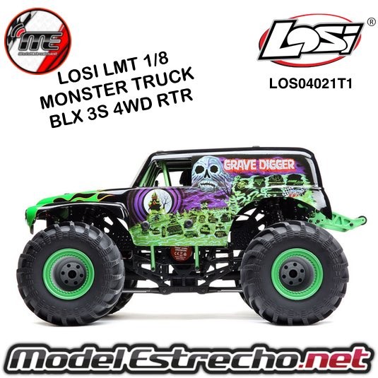 LOSI LMT 1/8 MONSTER TRUCK BLX 3S 4WD RTR ( GRAVE DIGGER)  Ref: LOS04021T1
