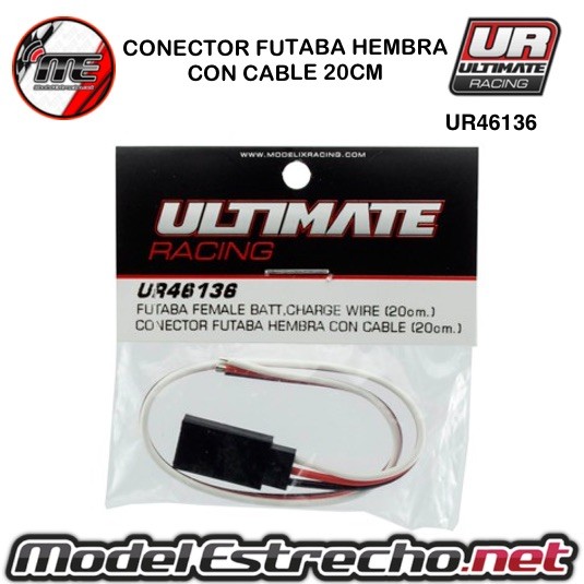 CONECTOR FUTABA HEMBRA CON CABLE 20cm  Ref: UR46136