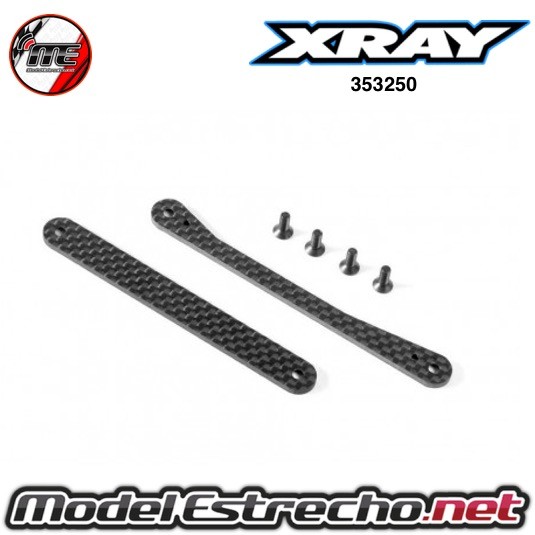 XRAY XB8 GRAPHITE BRACES FOR CHASIS SIDE GUARDS SET     Ref: 353250
