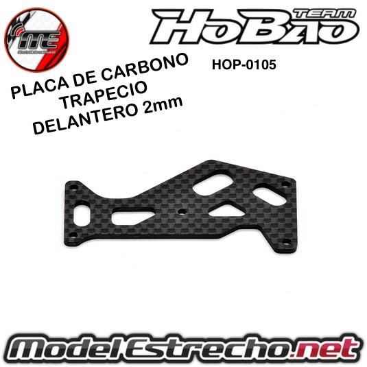 REFUERZO BRAZO INFERIOR DELANTERO DE CARBONO 2mm HYPER HOBAO VSS   Ref: HOP-0105