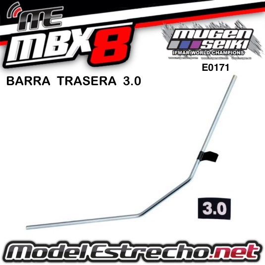 BARRA ESTABILIZADORA TRASERA 3.0mm MUGEN MBX  Ref: E0171