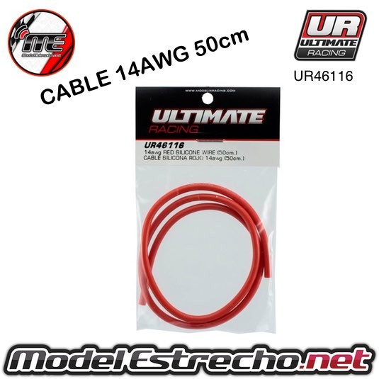 CABLE SILICONA ROJO 14AWG ( 50cm )  Ref: UR46116