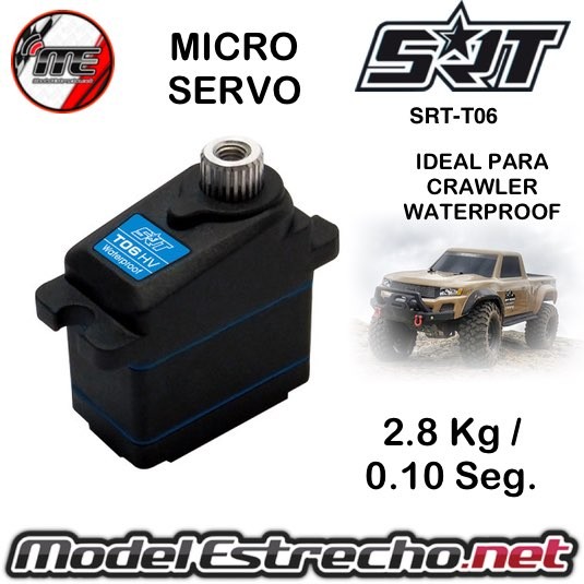 SERVO SRT MICRO T06HV DIGITAL P/M WATERPROOF 2,8KG / 0.10Seg. 1/10 CRAWLER    Ref: SRT-T06