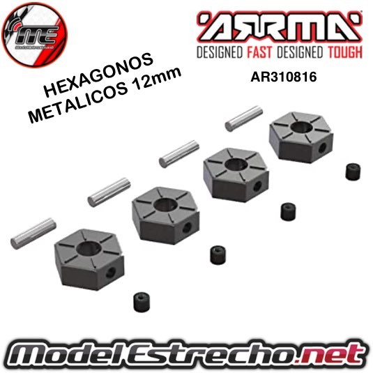 HEXAGONOS METALICOS 12mm ARRMA  Ref: ARA310816